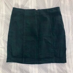 Free People tartan mini skirt size small